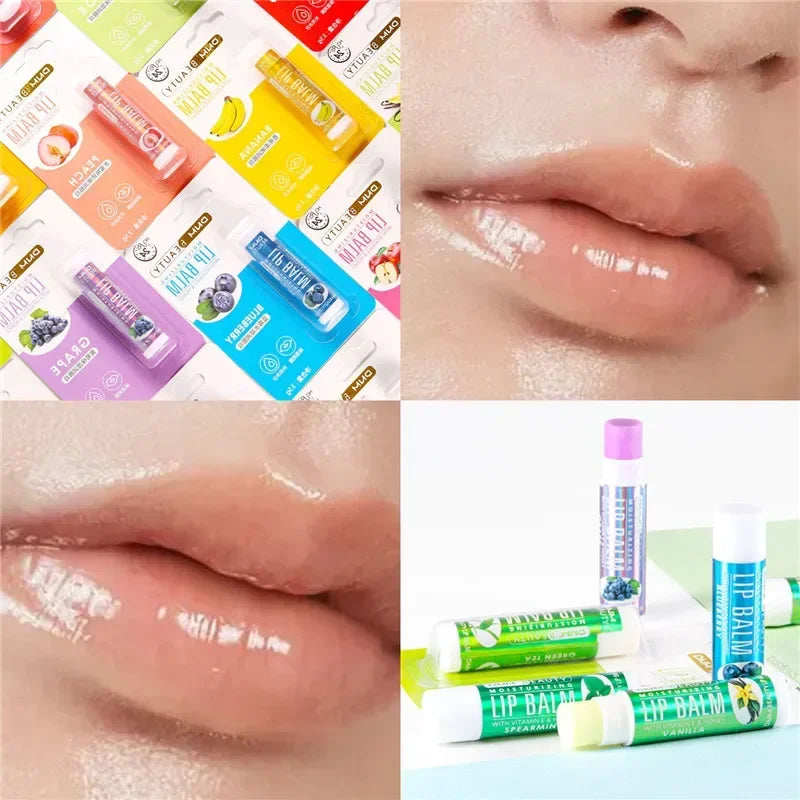 DNM 18 Colors Moisture Lip Balm Nourishes Lips Reduce Lip Lines Long-Lasting Natural Aloe Lipstick Anti Aging Lip Care Lipstick Qme