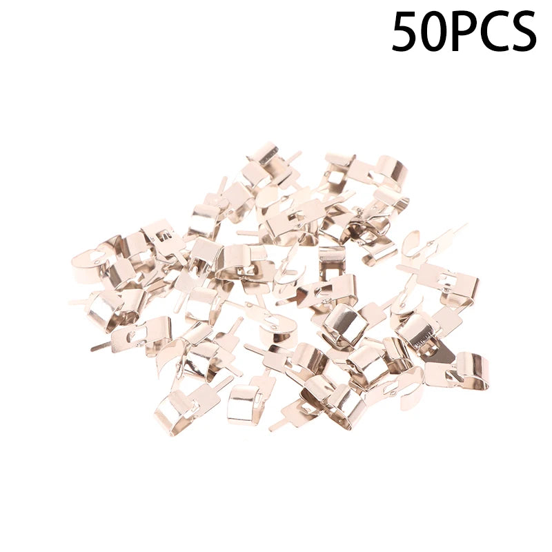 Durable Spring Steel Clip 18650 Battery Contact Insert Holder Qme Silver