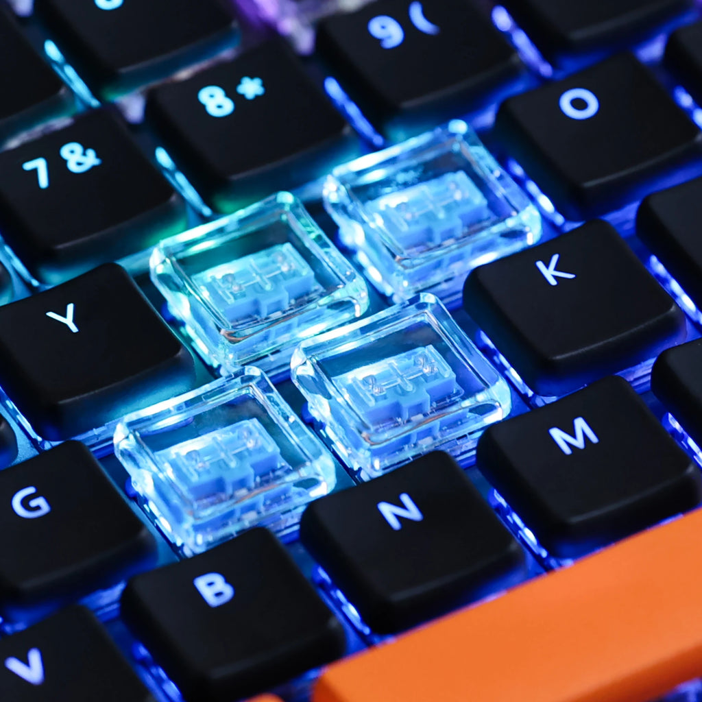 Chosfox 10/30/50/90 Pcs CFX Low Profile Choc Keycap for Kailh 1350 Switch Mechanical Keyboard Ultra Thin Transparent PC Keycap Qme