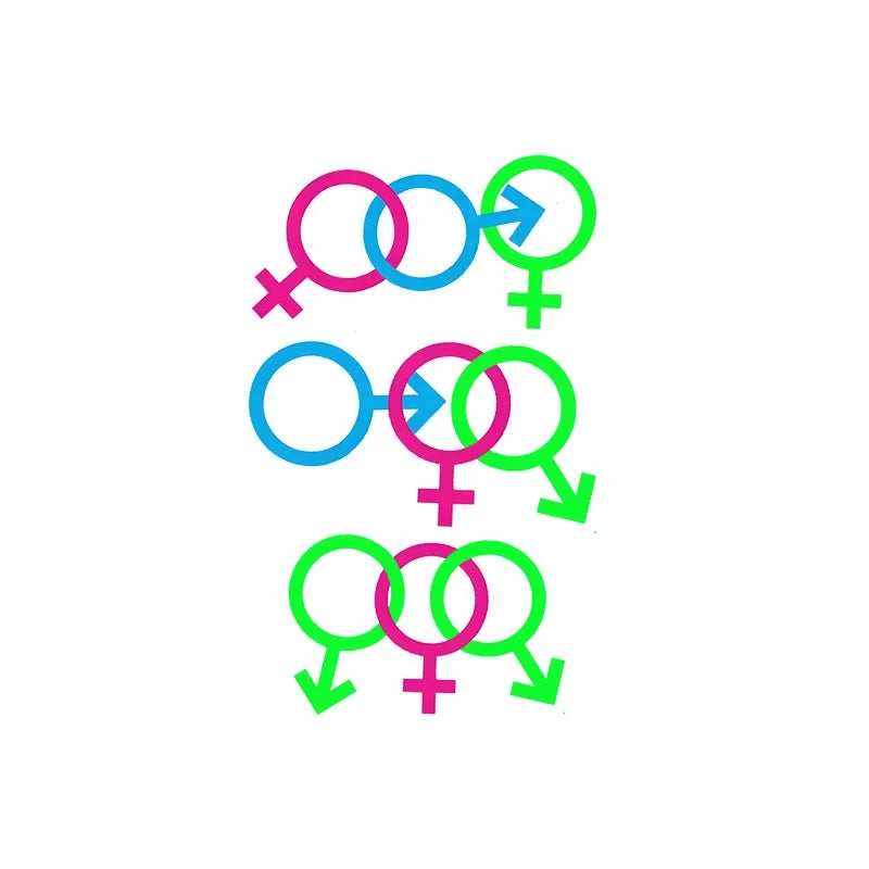 Men and women meet the chest abdomen leg sexy pattern temporary stickers waterproof and sweat-proof color tattoo stickers Qme
