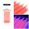 NATUHANAFashion UV Eyelashes Crystal Colorful Individual False Lash Qme Grapefruit LU 0.07mm|8-14 Mixed
