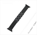 Luxury Stainless Steel Band For Apple Watch 9 8 7 6 SE 5 3 45/44/42/41mm Metal Braided Bracelet Correa iWatch Ultra 49mm 40 38mm Qme Black 38mm 40mm 41mm