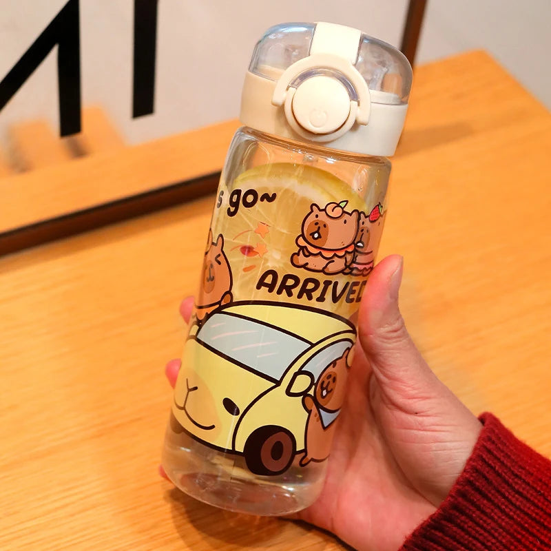 Capybara Cartoon Portable Large-capacity Water Bottle Sport Fitness Qme