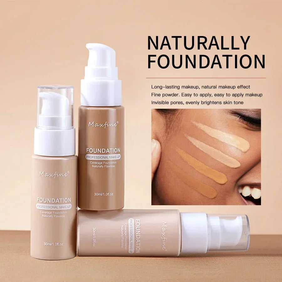 Matte Liquid Foundation Effective Concealer Waterproof Sweat-resistant Makeup Professional Light Thin Delicate Foundation Qme