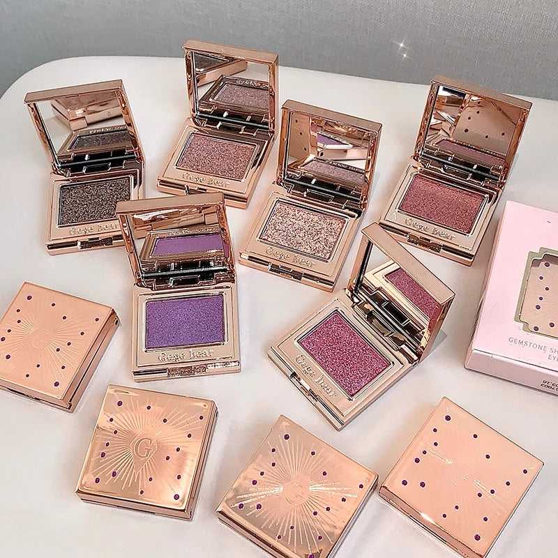 Gege Bear Shimmering Single Eyeshadow Palette Ultra Pigmented Qme