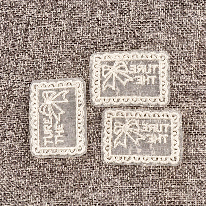 10pcs 33-51mm Mix White Lace Appliques For DIY Clothing Bag Decoration Sewing Accessory Exquisite Patch Without Gum cp4188 Qme 10pcs 4.9x3.5cm