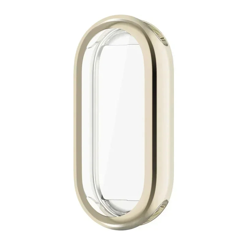 Protective Case Cover For Xiaomi Mi Band 8 Screen Protector Soft TPU with Sensitive Touch Control Miband 8 Accessories Qme Gold Mi Band 8