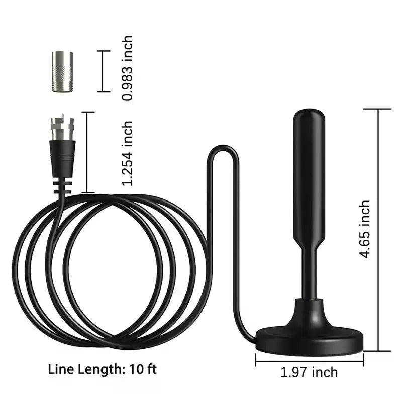 Digital TV Antenna Indoor Use Signal Amplifier HDTV 720P 1080P Qme