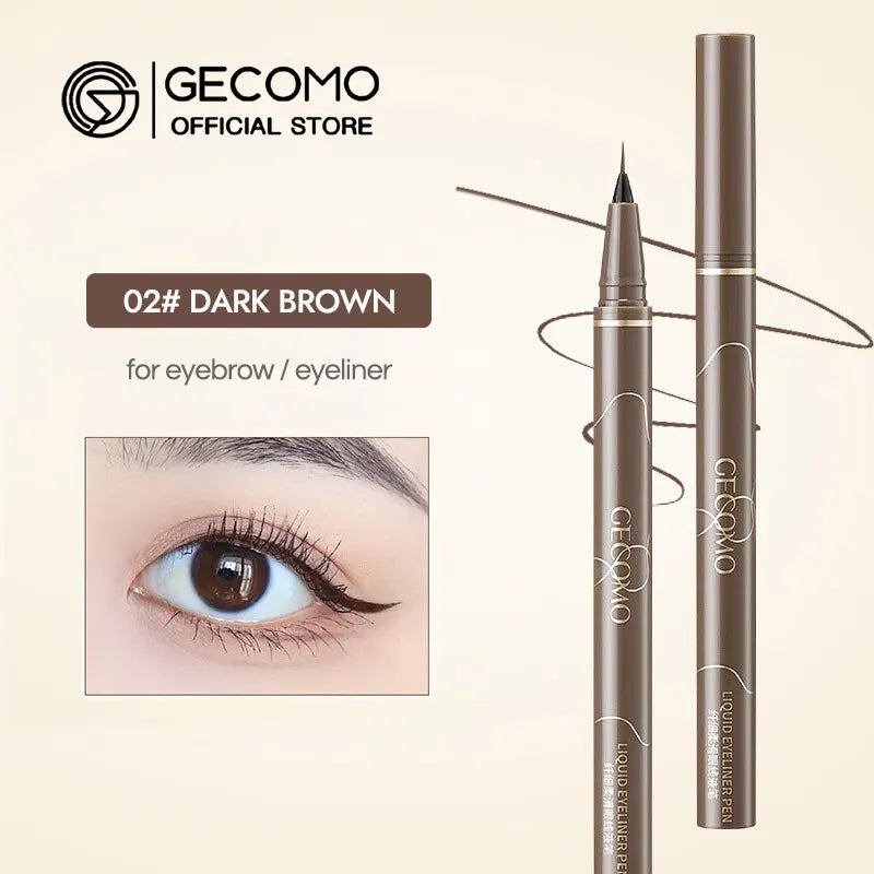 GECOMO Liquid Eyeliner 0.01mm Super Slim Waterproof Quick Dry Long Lasting Color No Smudging Eyeliner Pencil Qme 203025-02