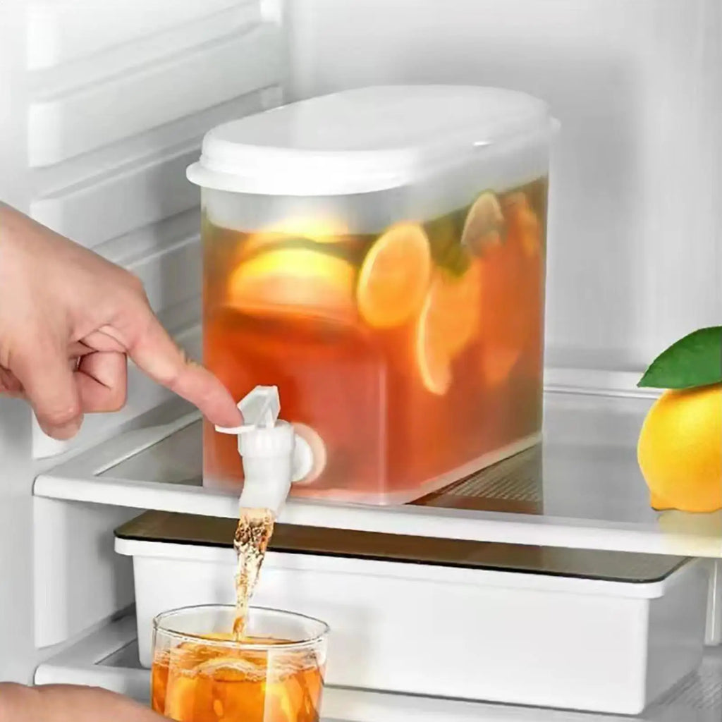 Cold Kettle Faucet Ice Bucket Water Pitcher Juice Spigot Fruit Drink Qme