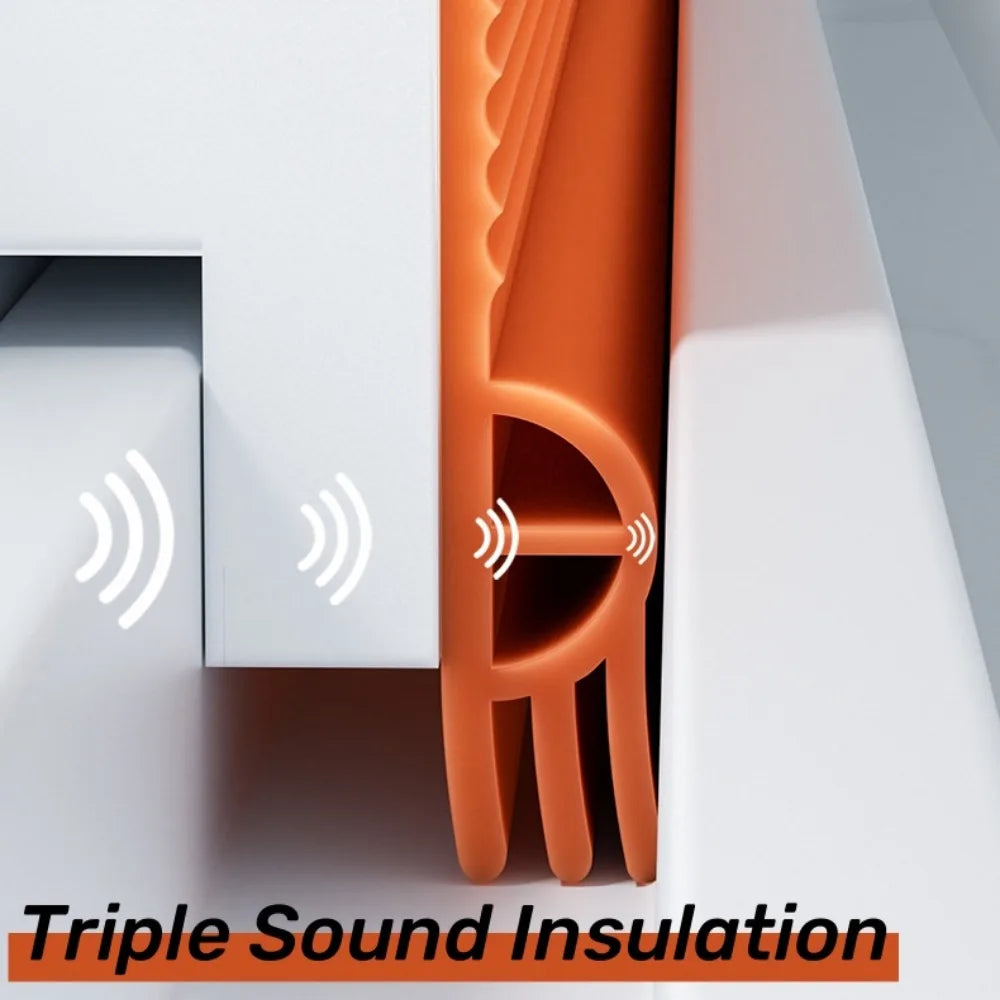 4/2M Window Soundproof Sealing Strip TPE Sliding Window Frame Edge Windproof Strip Door Sealing Gap Filled with Waterproof Strip Qme