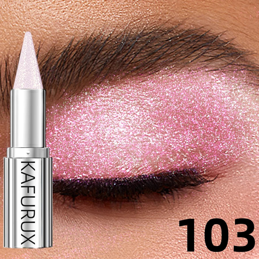 12 Colors Metallic White Black Purple Eyeshadow Pencil Glitter Liner Qme 103