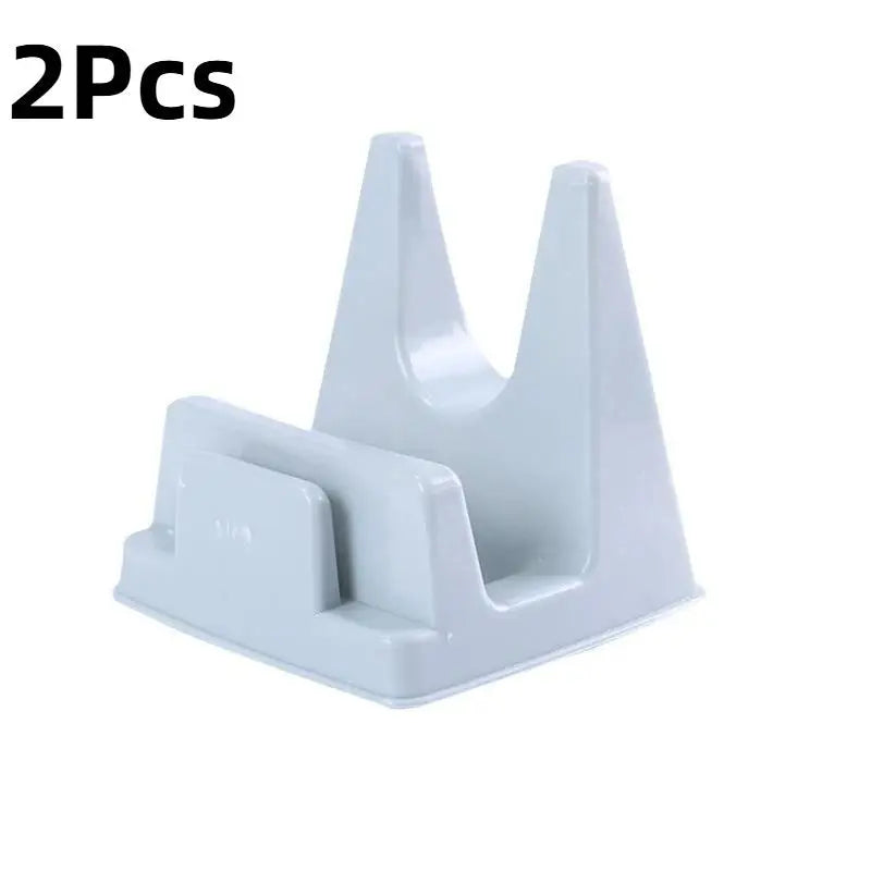 Plastic Pot Lid Holder Bracket Shelf Kitchen No Drilling Required Qme 2PCS Blue