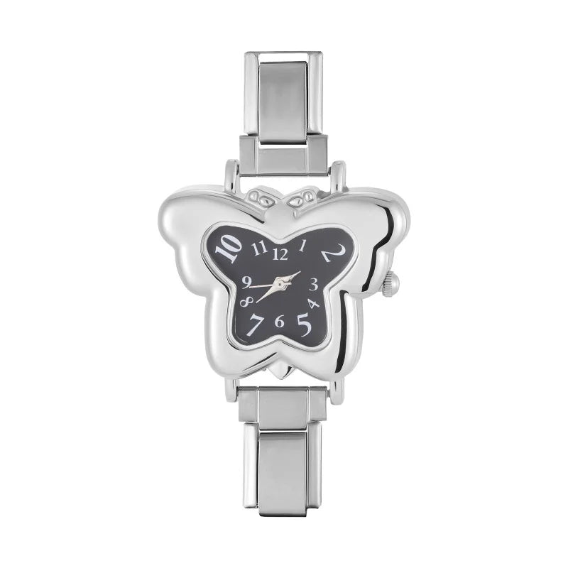 Wholesale Women's Men DIY Width Italian Elastic Charm Stainless Heart