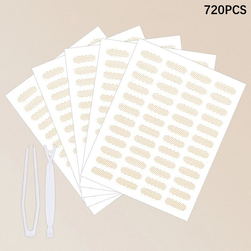 Natural Eye-lift Self-adhesive Mesh-lace Eyelid Tapes Stickers Women Qme 720PCS