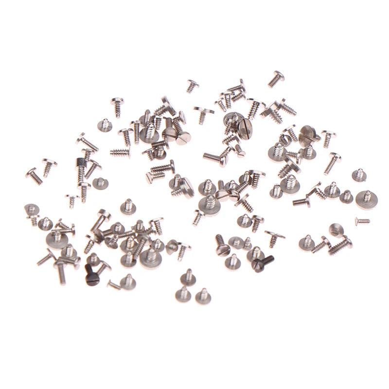 100Pcs Tiny Precision Mixed Multi-size Watch Screws Movement Repair Tools Part For Watchmaker Qme Silver