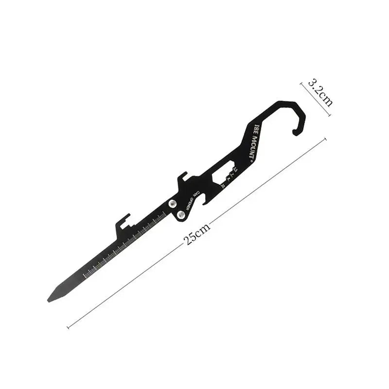 Outdoor Multifunctional Stainless Steel Hook Mosquito Coil Bracket Qme Black