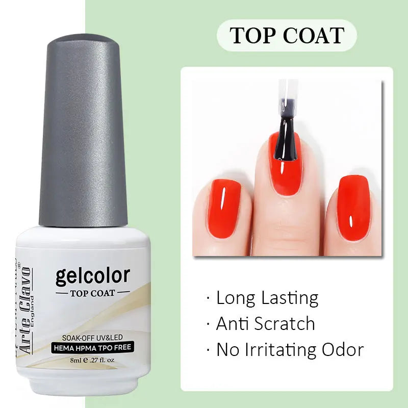 Arte Clavo Semi-permanent Gel Nail Varnish 180 Colors Semipermanent