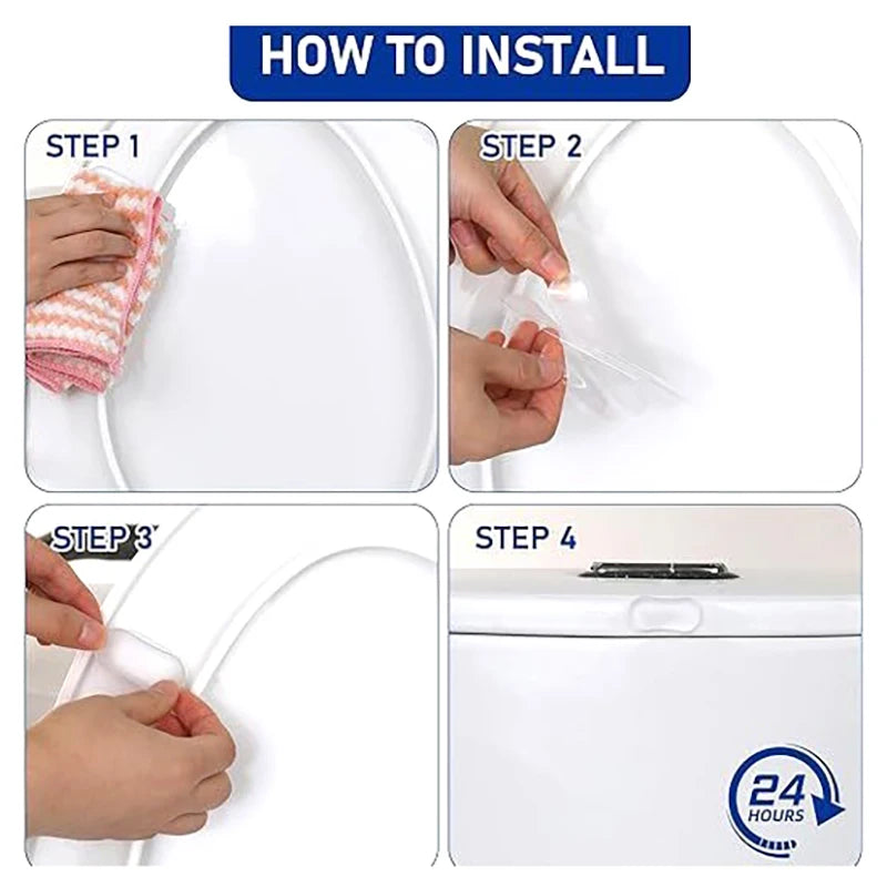 Durable Silicone Toilet Seat Bumper Shockproof Lid Pads Bathroom Qme