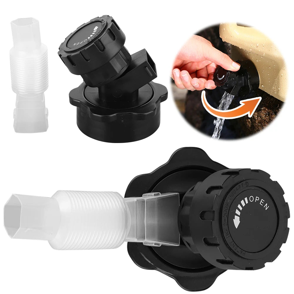 Outdoor Water Faucet with Extender Hose Portable Faucet Replacement Camping Water Jug Tap Water Bucket Accessories Qme