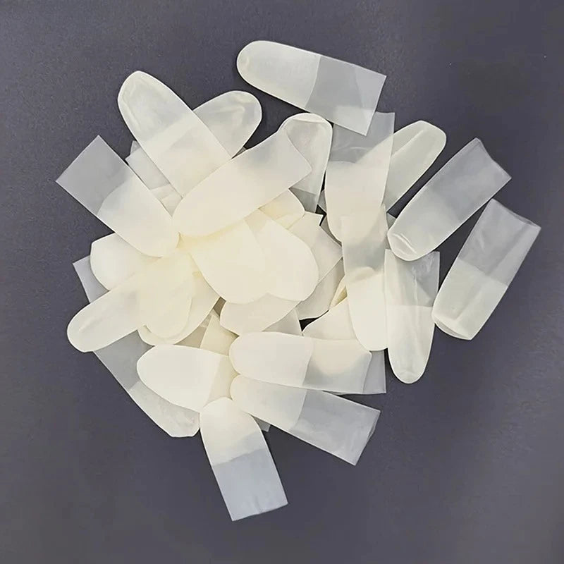 100PCS Finger Cots Thickened Non-Slip Silicone Rubber Finger Guards for Injury Protection Nail Covers Adult Handcraft Qme