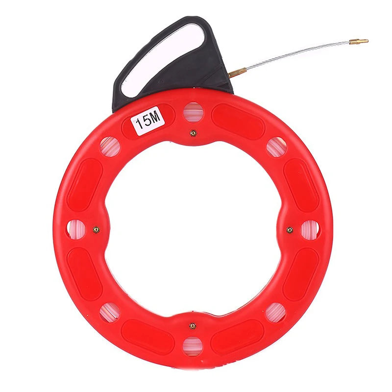 15 20 25 30m Cable Puller Fish Tape Reel Fiberglass Nylon Conduit Qme