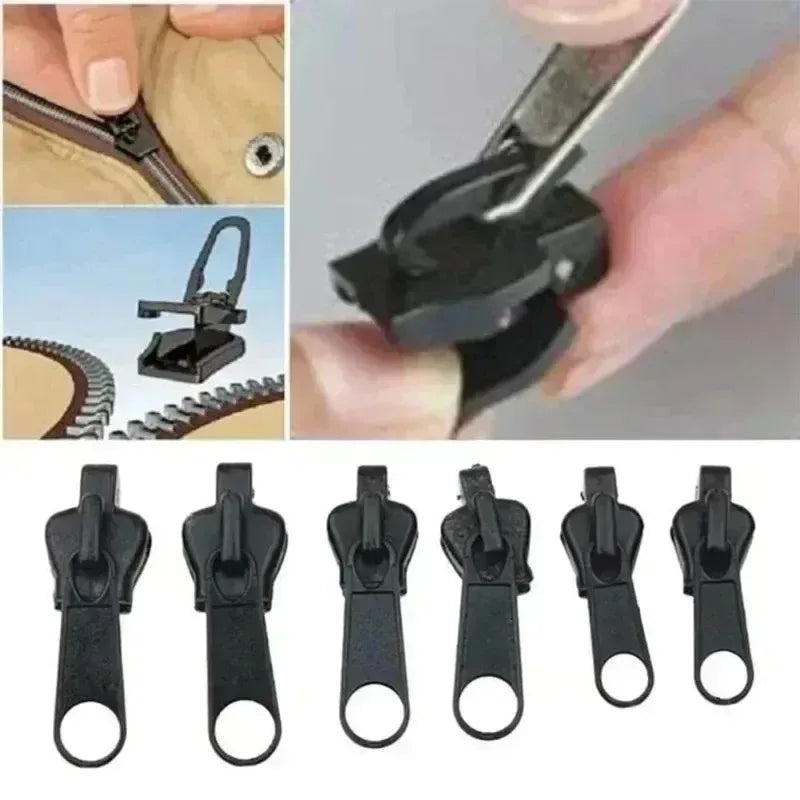 24pcs Black Instant Zipper Universal Instant Fix Zipper Repair Kit Replacement Zip Slider Teeth Rescue New Design for DIY Sewing Qme