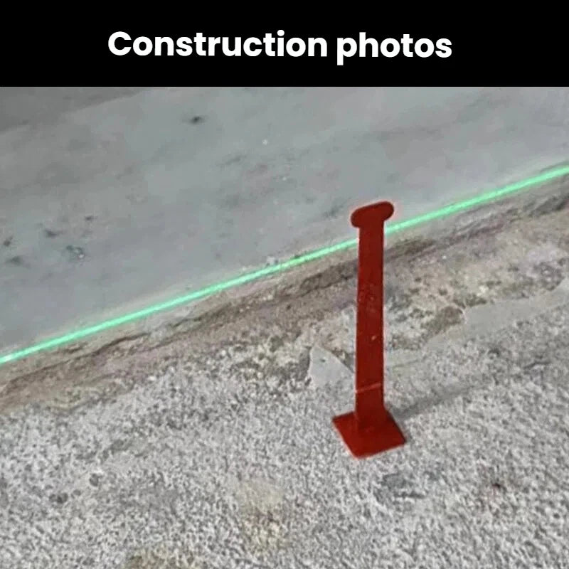 White Red Level Stick Pegs Elevation Ruler Floor Measure Poured Self Qme