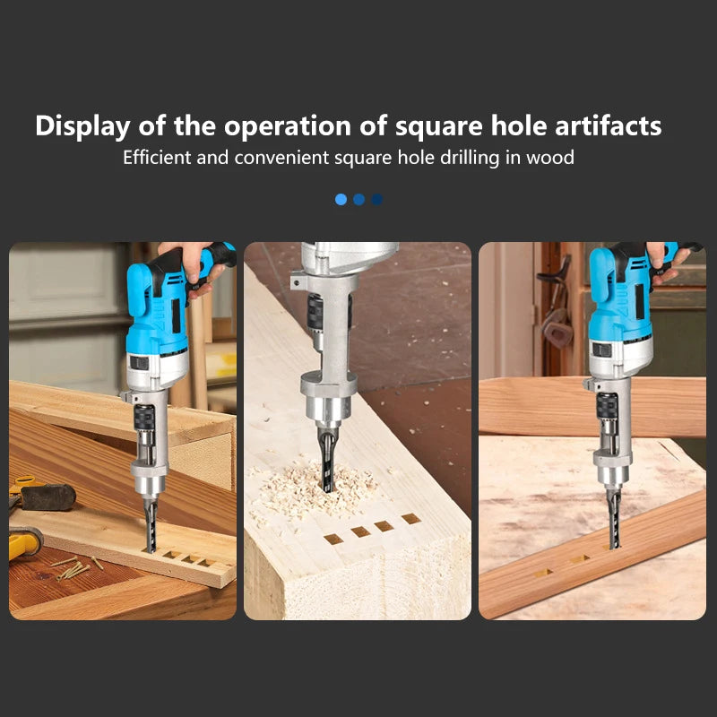Square Hole Drill Bit Adapter Drill Bit Fixing Bracket Attachment Joint Mortiser Bit Power Tool For Hand Electric Drill Machines Qme