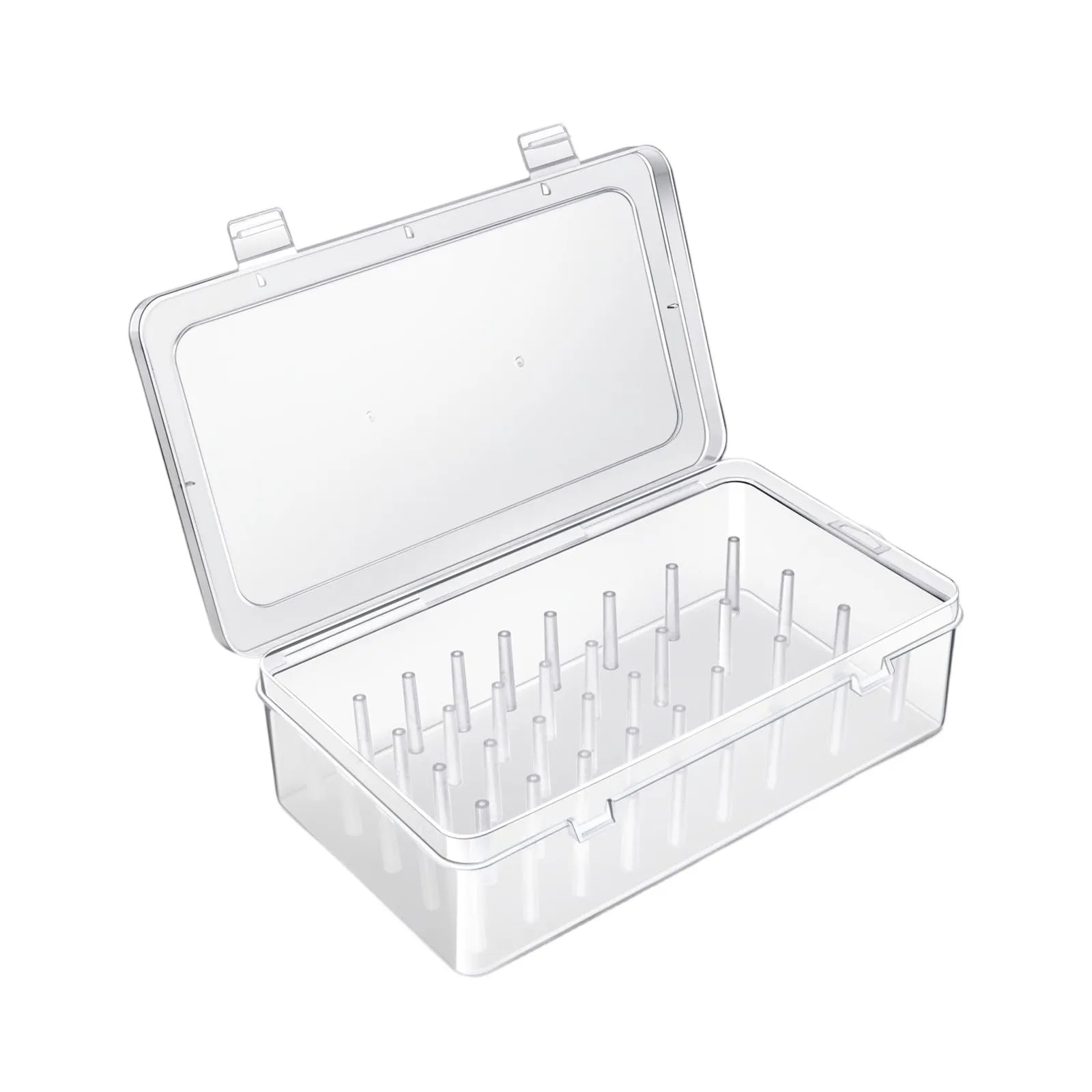Plastic Convenient Cakes Decorating Kit Storage Organizer with 42 Pegs Piping Tip Set Practical Home Cake Shop Storage Tool Qme Clear One Size