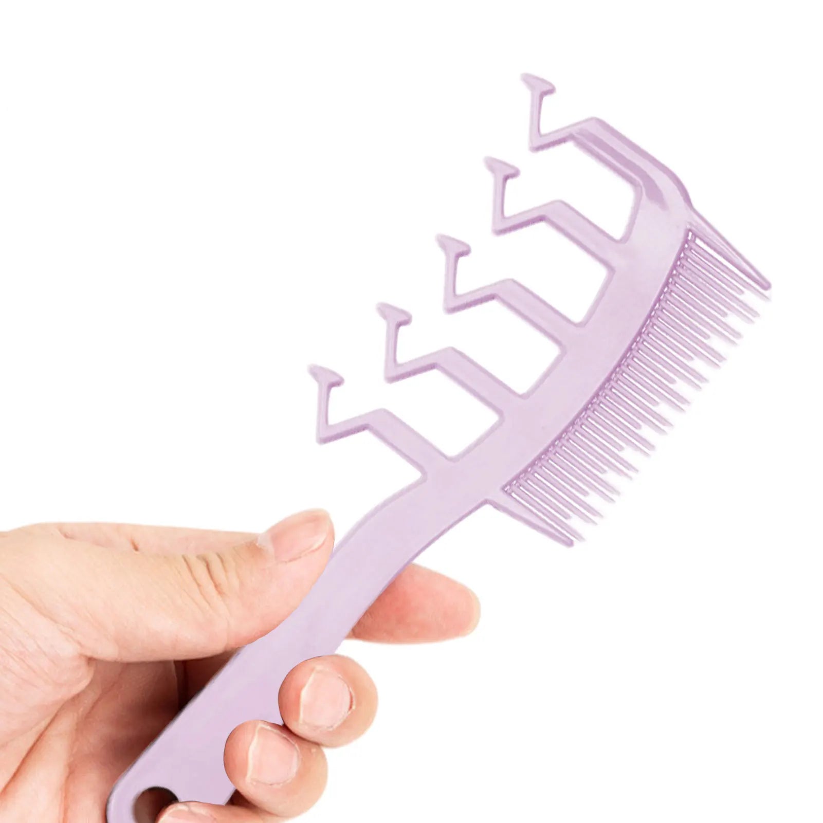 1 Hair Comb Z-shaped Wide Tooth Teasing Combs Fine Detangling Knotty Qme