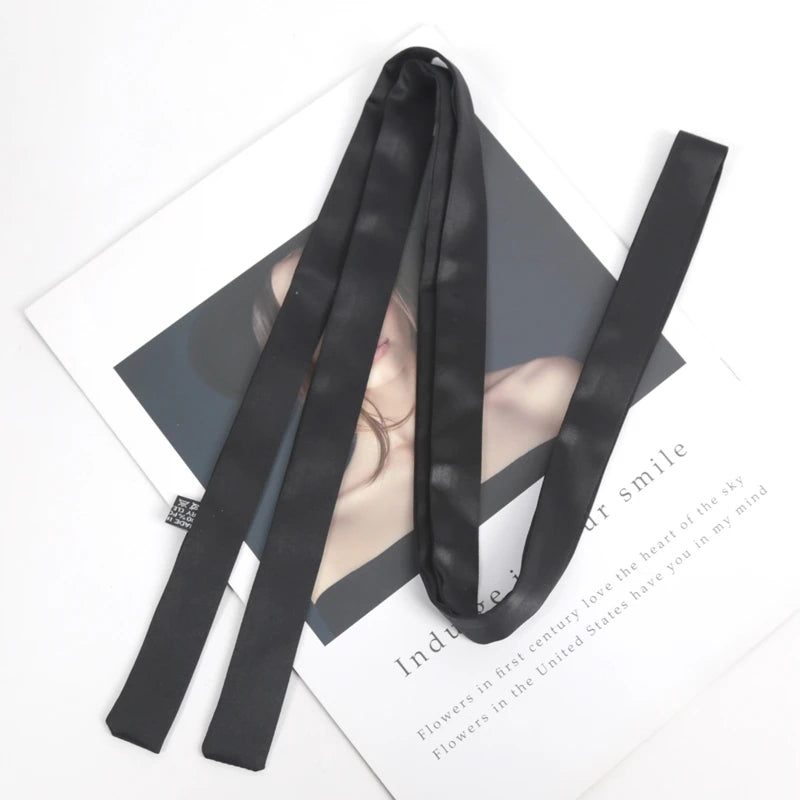 160cm X 2.5cm Long Skinny Brand Bag Scarf for Women Head Handle Silk Scarves Wraps Satin Neck Tie Ribbons Headbands Neckerchief Qme