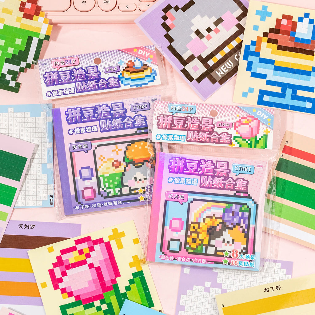 24/48 Pcs Cartoon Sticker Book Japanese Journal Planner DIY Decorative Scrapbooking Stickers Laptop Student Stationery Stickers Qme
