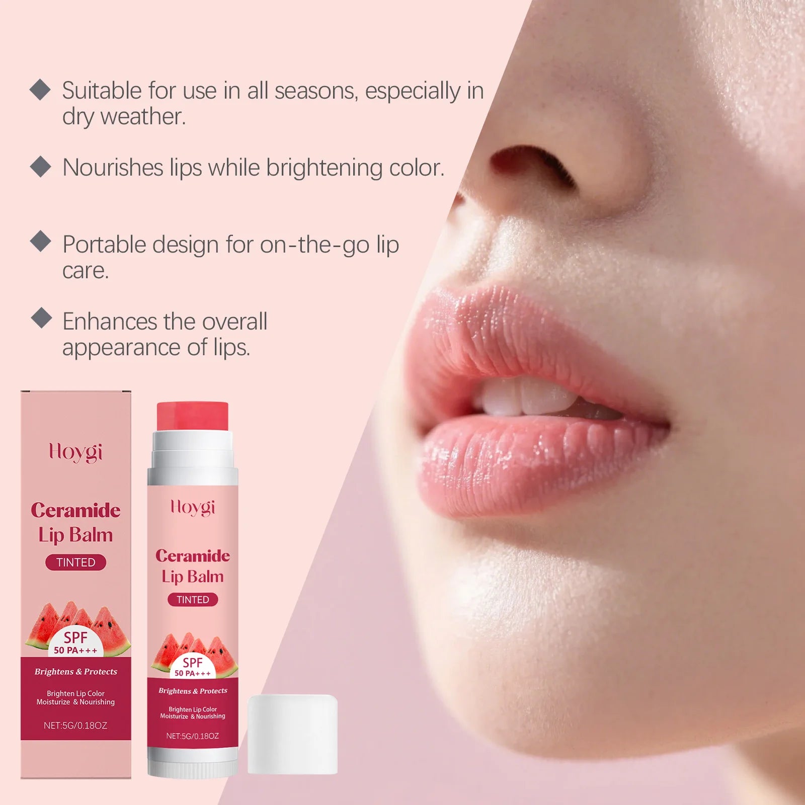 Ceramide Lip Balm Brightening Lips Lighten Lip Melanin Daily Moisturizing & Hydrating Repair Dry Chapped Lips Protection Qme