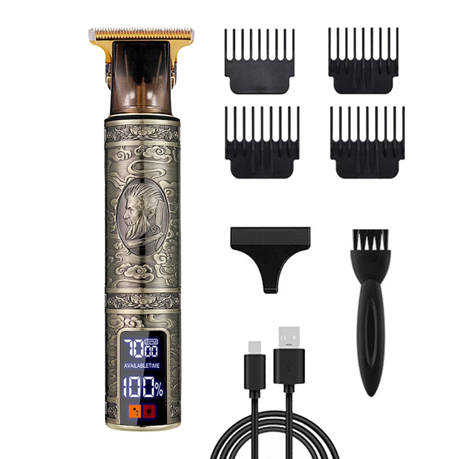 Hair Trimmer Barber Clippers USB Charging Shaver Electric Hairdresser Qme A