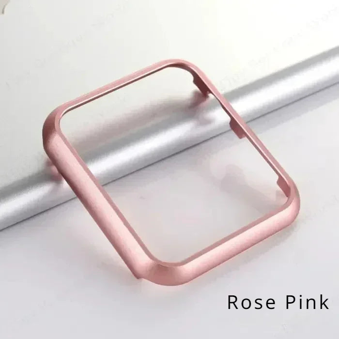Accessories for Apple Watch Case 45mm 44mm Metal Bumper Protective Cover Frame for iWatch SE Series 7/6/5/4 Cases Aluminum Gold Qme Rose Pink 41mm-Series 9 8 7
