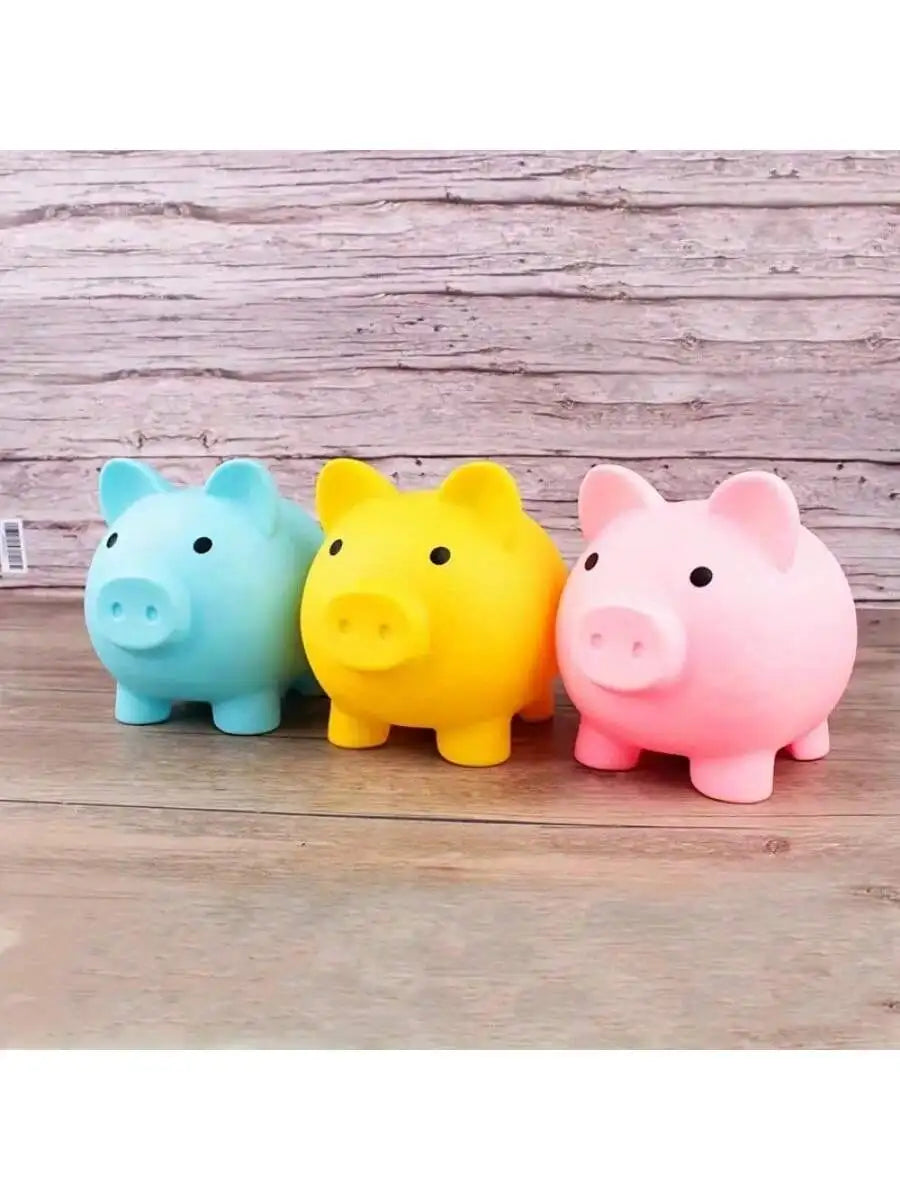 Cute Cartoon Shaped Piggy Bank Unbreakable Change Coin Cash Box Qme