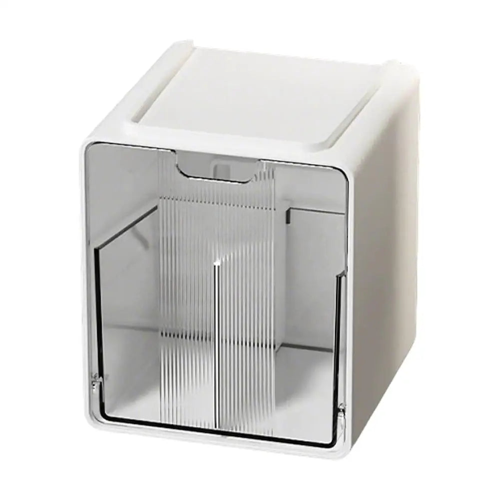 Transparent Storage Box Pull-out Cotton Stick Makeup Bathroom Drawer Qme B