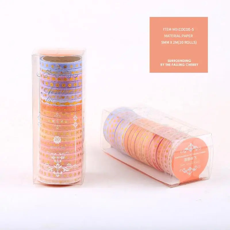 Washi Tape Gold Foil Decorative Adhesive Scrapbooking Ribbons Diary Qme 05