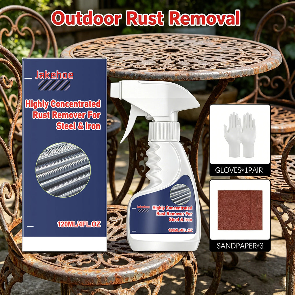 Rust Remover Kit Remove Stubborn Rust Stains Restore Metal Surfaces Shine Gentle Formula Highly Concentrated Rust Removing Spray Qme