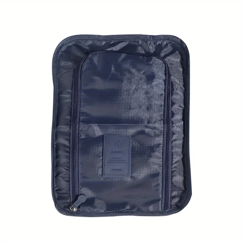 1 Pcs Travel Shoes Organizer, Portable Lightweight Handbag, Multifunctional Storage Bag Qme Navy