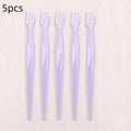 Precision Straight Handle Eyebrow Trimmers 2 3 Round Head Grooming Qme 5pcs Purple