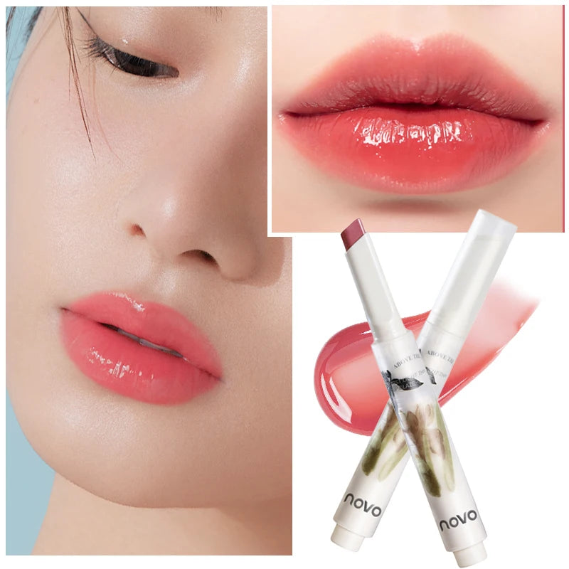 Hydrating Berry Shade Glossy Lipstick,Water Glow Lip Gloss,Long-Lasting,Non-Drying,Non-Sticky,Glycerin-Enriched,Vitamin E Qme