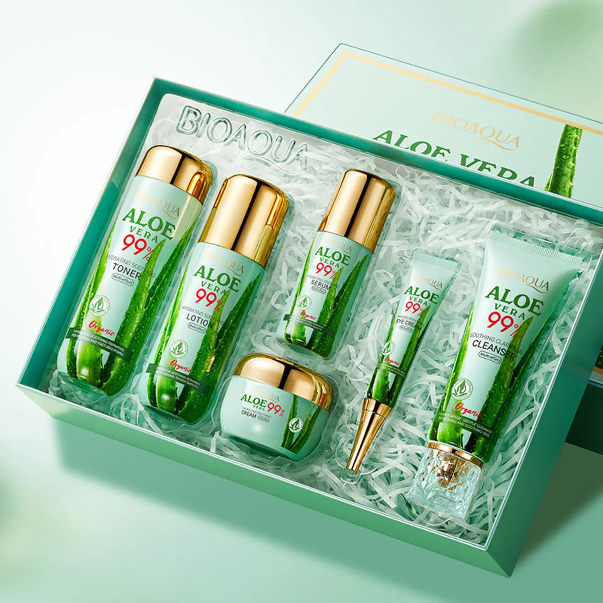 6-Piece Aloe Skin Care Moisturizing Face Cream Christmas Box Qme