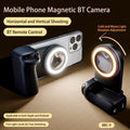 Bluetooth Camera Assist Magsafe Magnetic Remote Selfie Handheld Stable Anti Shake Live Light Qme black