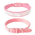 Crystal Dog Collar Comfortable Glitter Dog Collars Zinc Alloy Buckle Collar For Small Dogs Cats Qme Pink