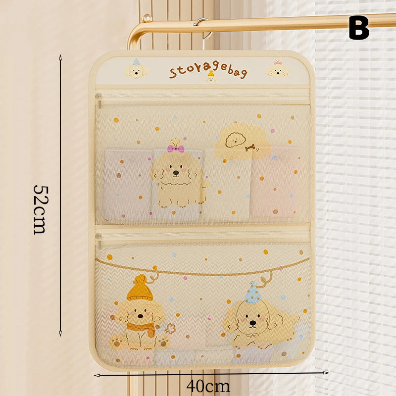 Breathable Mesh Wall Hanging Bag Underwear Socks Household Closet Qme B
