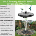 Outdoor Solar-WaterPump 6 Nozzles BirdBath Fountain Durable Water Tool for Yard Garden Pond and Pool Landscape Decor Qme 16CM Fountain