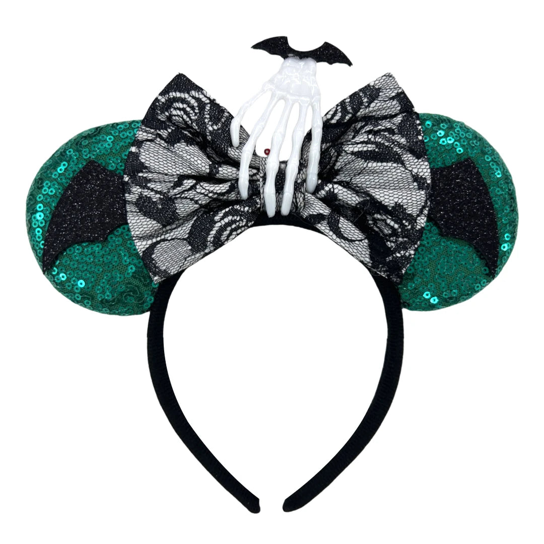 New skull Mickey Halloween Ghost Bat Skeleton Headband for Girls Women Cosplay Hairbands Mouse Ears Headbands Hair Accessorie Qme Headband 2