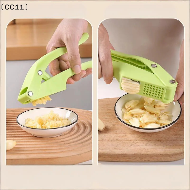 2-in-1 Multifunctional Garlic Press Pressing Mash Sliced Vegetable Qme